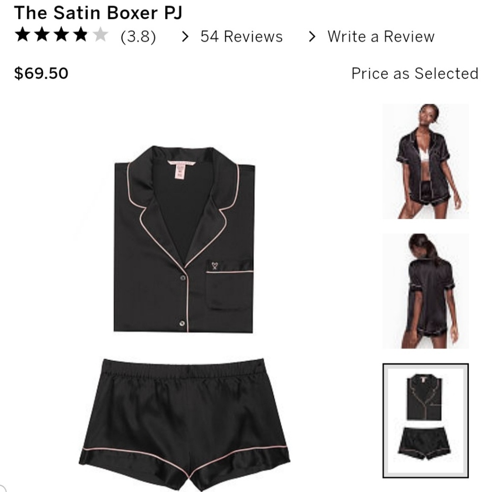 Victoria's Secret Satin Boxer PJ